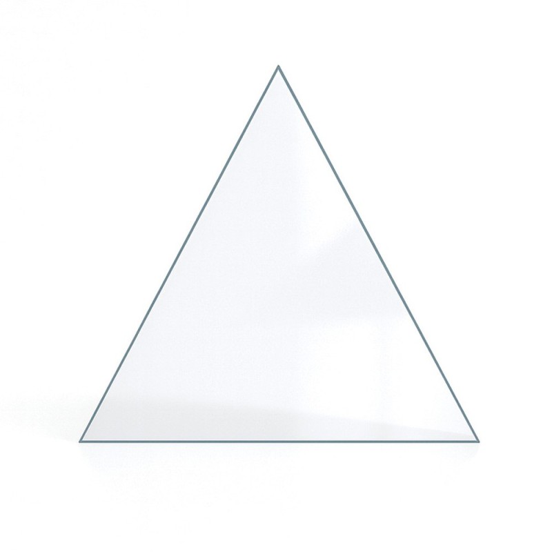 Vitre plate de forme triangulaire
