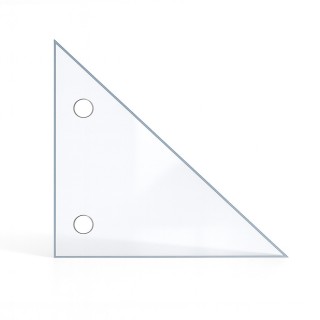 Vidrio plano triangular en vidrio vitrocerámico para insert o estufa de leña - Capska