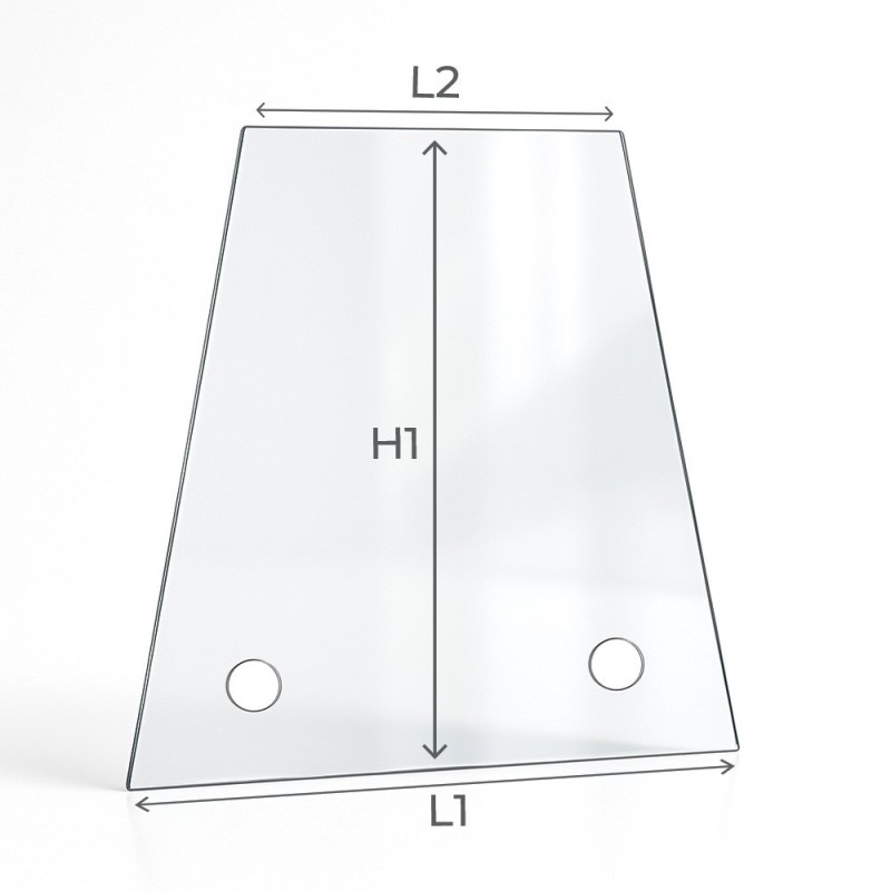 Vidre pla en forma de trapezi isòsceles, estufes de llenya i llars de foc – Capska