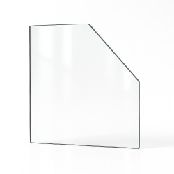 Vetro piano con angolo tagliato - 4 mm autopulente - porta destra