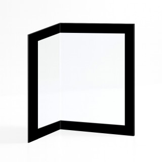Vitre Edilkamin CORAL 2 - Verre Pliée Sérigraphié pour poêle à bois