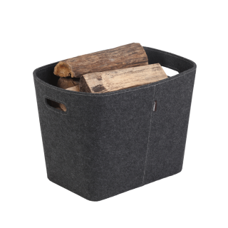 Rangement Bois/Granules Feutrine Gris Felt