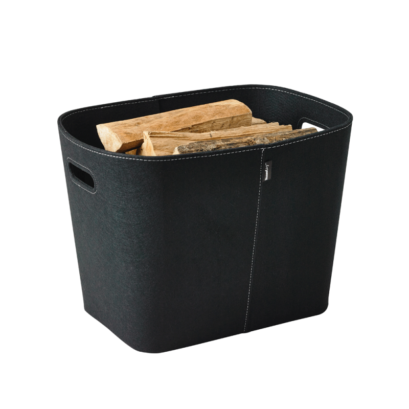 Rangement Bois/Granules Feutrine Noir Felt Rangement Bois/Granules Feutrine Noir Felt