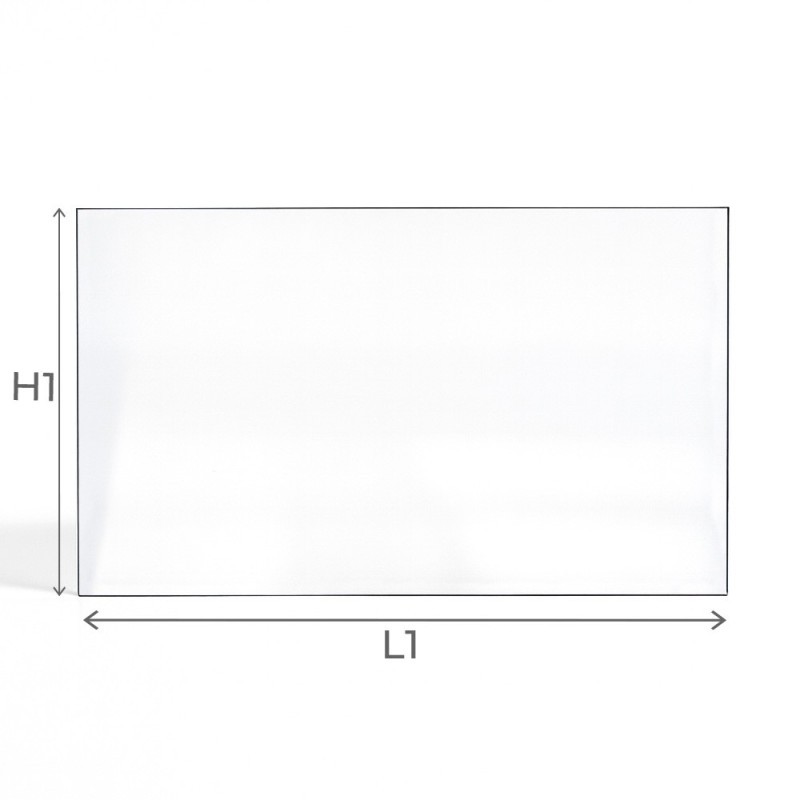 Vitre Invicta 627444 FOYER 700 COMPACT - Verre Rectangle pour insert