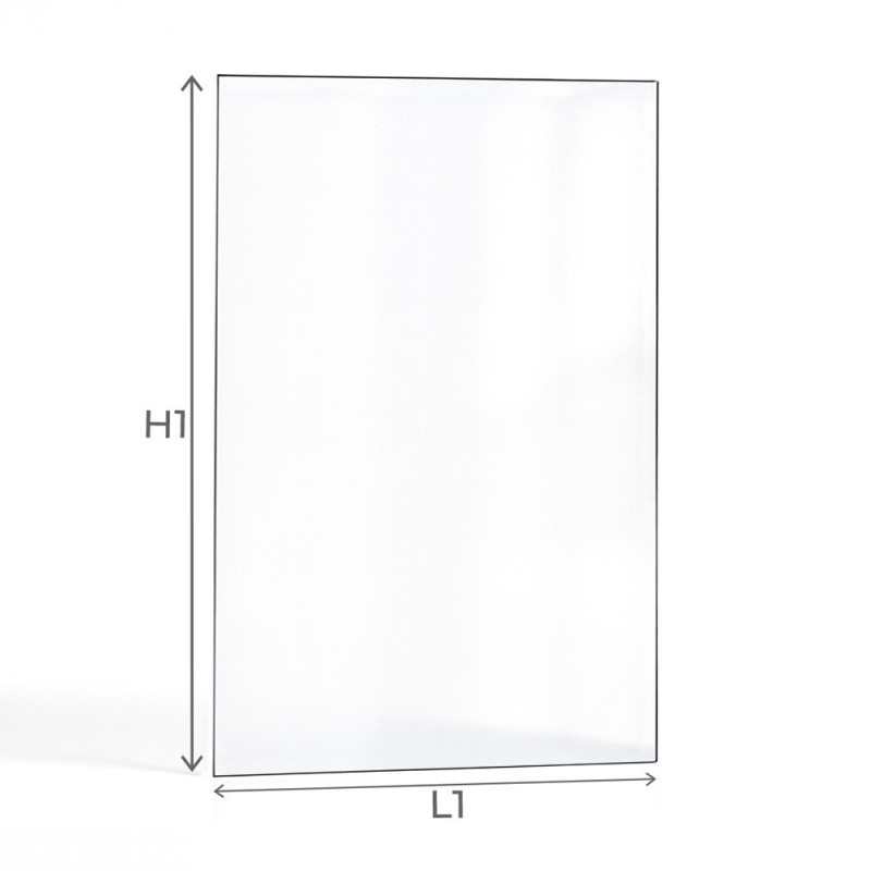 Vitre Franco Belge 6840912 INSERT BOIS - Verre Rectangle pour insert