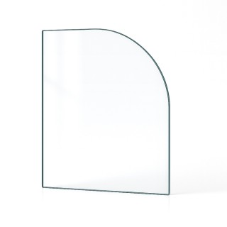 Franco Belge ALSACIEN (right-hand door) Glass - 1 rounded corner glass panel for wood burning stove