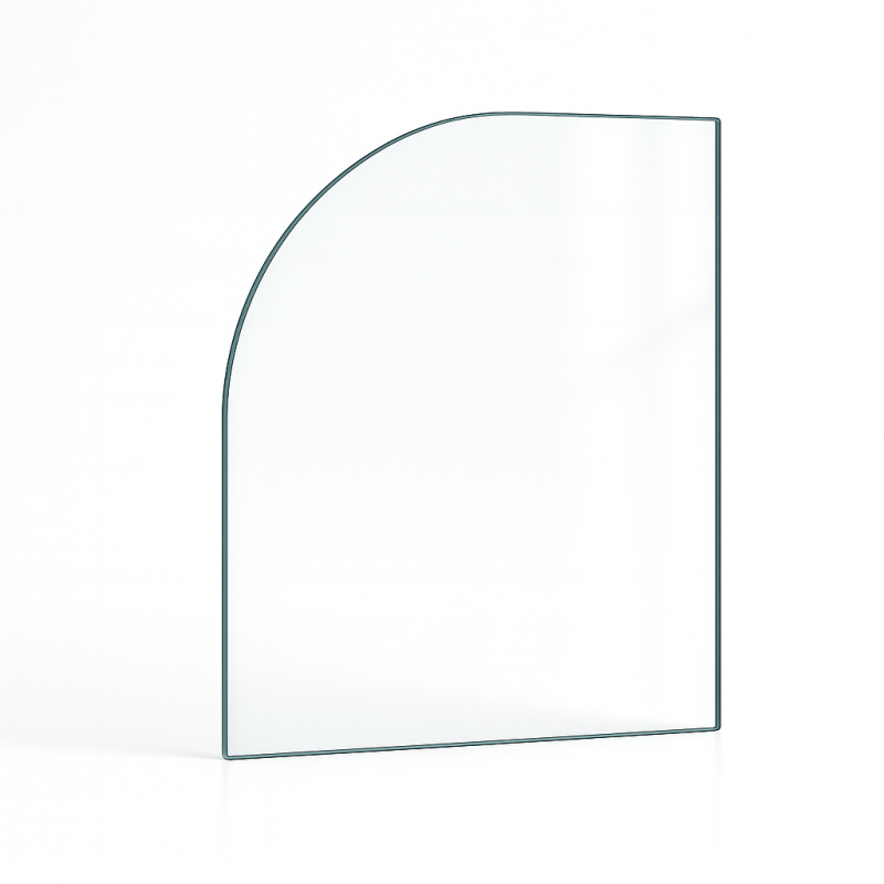Vitre Invicta FOYER 700 2 PORTES - Verre Rectangle cintré Côté gauche pour insert