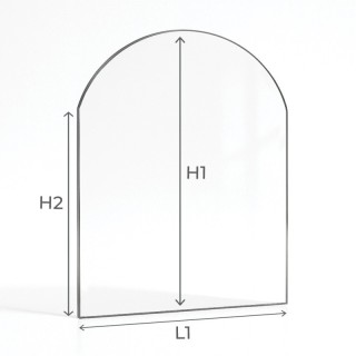 Vitre Invicta ELO - Verre Rectangle cintré pour poêle à bois