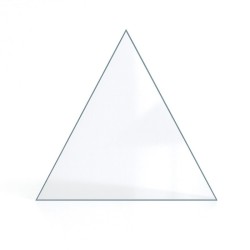 Focus ARCHI Glas - Gleichschenkliges Dreieck Kaminglas für Kaminofen