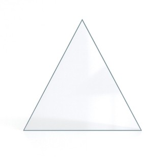Vitre Invicta TIPI - Verre Triangle isocèle Côté gauche pour poêle à bois
