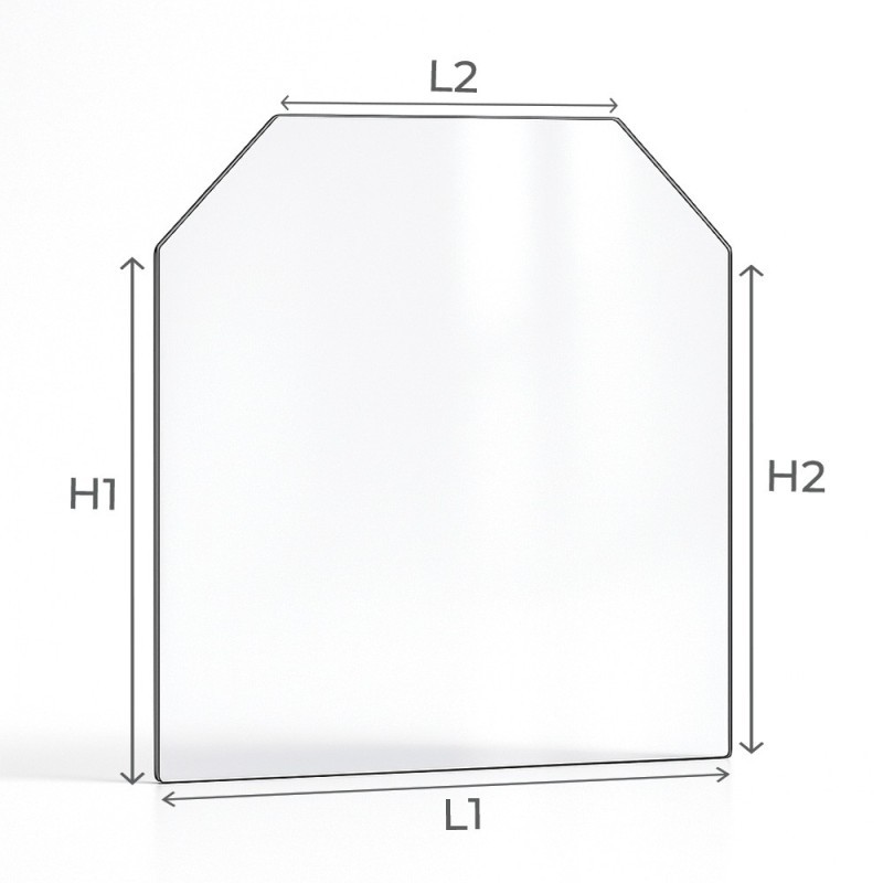 Supra HF 3352 - Vidre amb 2 angles tallats + Juntes