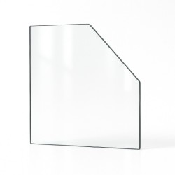 Invicta IWAKI Glass - 1 cut corner Right lateral glass panel for wood burning stove
