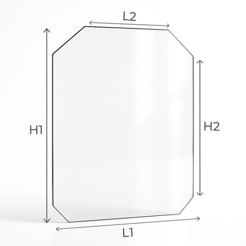 Cristall Godin ETIVAL - Vidre 4 angles tallats per estufa de llenya
