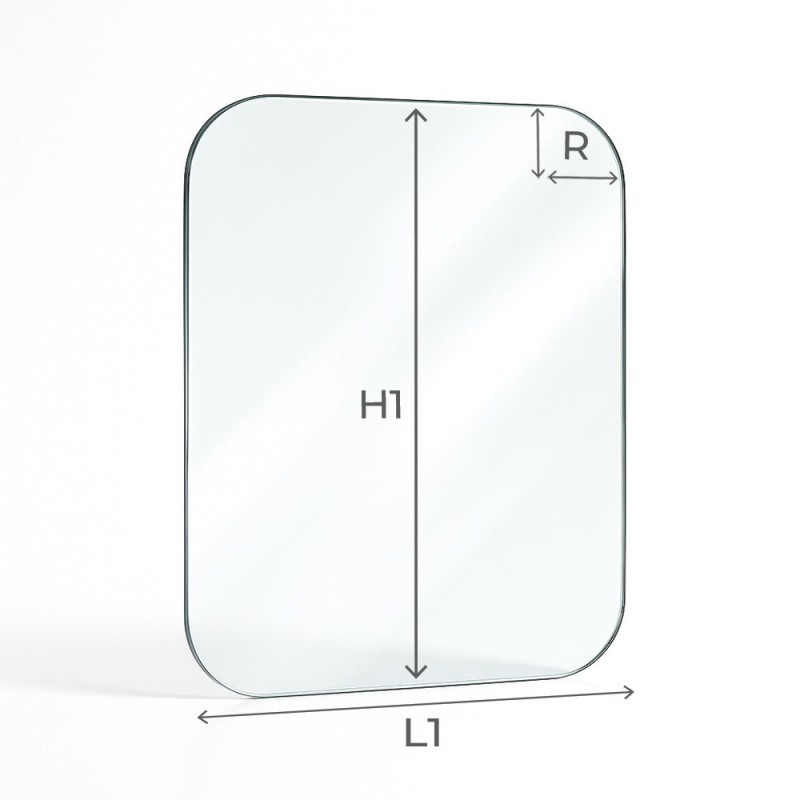 Cristall Jotul F105 - Vidre 4 angles arrodonits per inserit de xemeneia