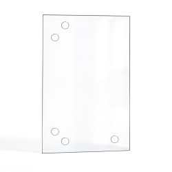 Philippe FOYER 1000 Glas (mit Löchern) - Rechteck Gebohrt Kaminglas für Kaminofen