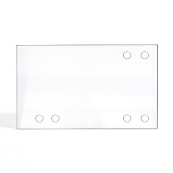 Vitre Brisach EUROVISION (avec perçage) - Verre rectangle percé pour insert