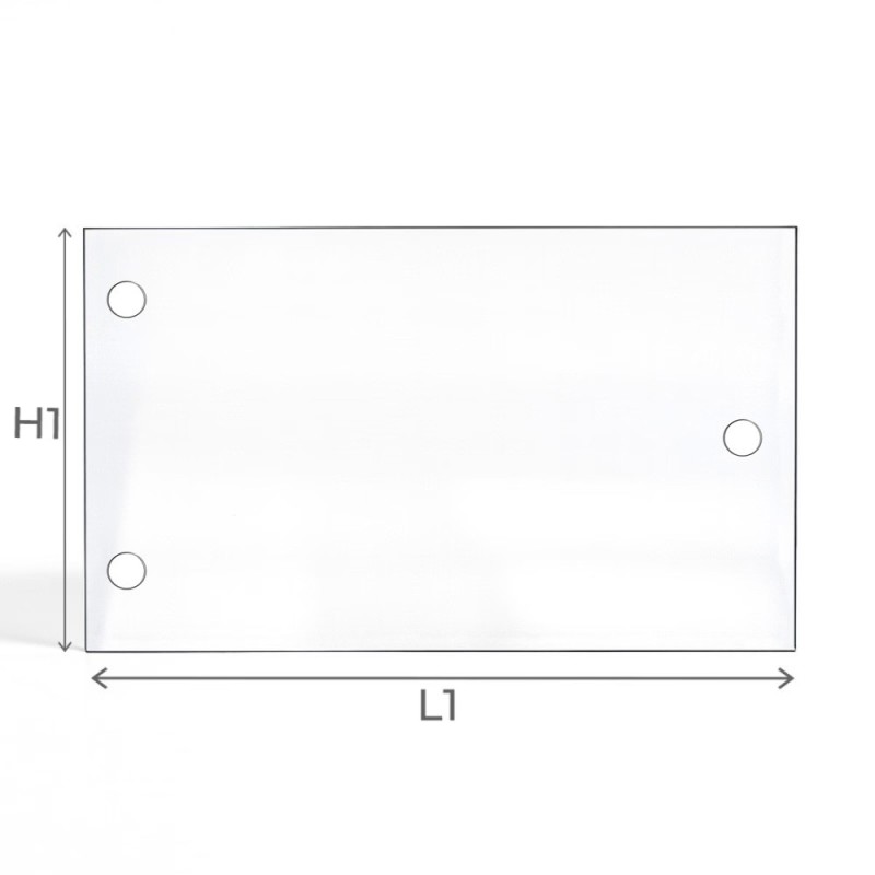 Philippe FOYER 695 TX Glass - Rectangular Pierced Glass Panel