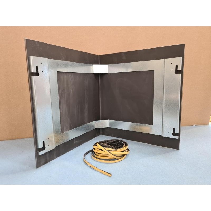 Edilkamin CORAL 2 Glass - Folded Screen-printed glass panel