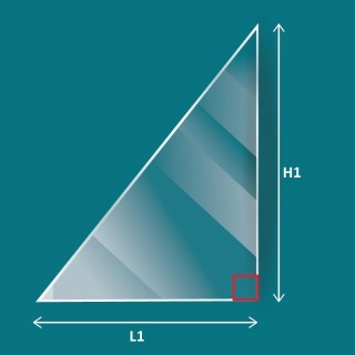 Vitre Invicta POW-WOW - Verre Triangle isocèle Côté gauche