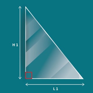Vitre Invicta POW-WOW - Verre Triangle isocèle Côté droit pour poêle à bois
