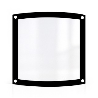 Oranier AMOS 120 Glas - in sich gebogenes Gebohrt mit Siebdruck Kaminglas für Kaminofen