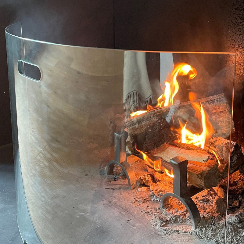 Pantalla de foc Velum XL per a xemeneies i estufes de llenya - Capska