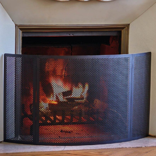 Pantalla de foc Phoenix de 3 panells per a xemeneies i estufes de llenya - Capska