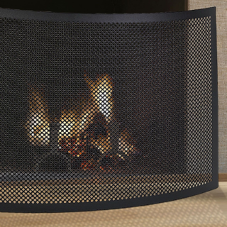 Mampara de protección contra incendios Phoenix de una sola pieza para chimeneas y estufas de leña - Capska