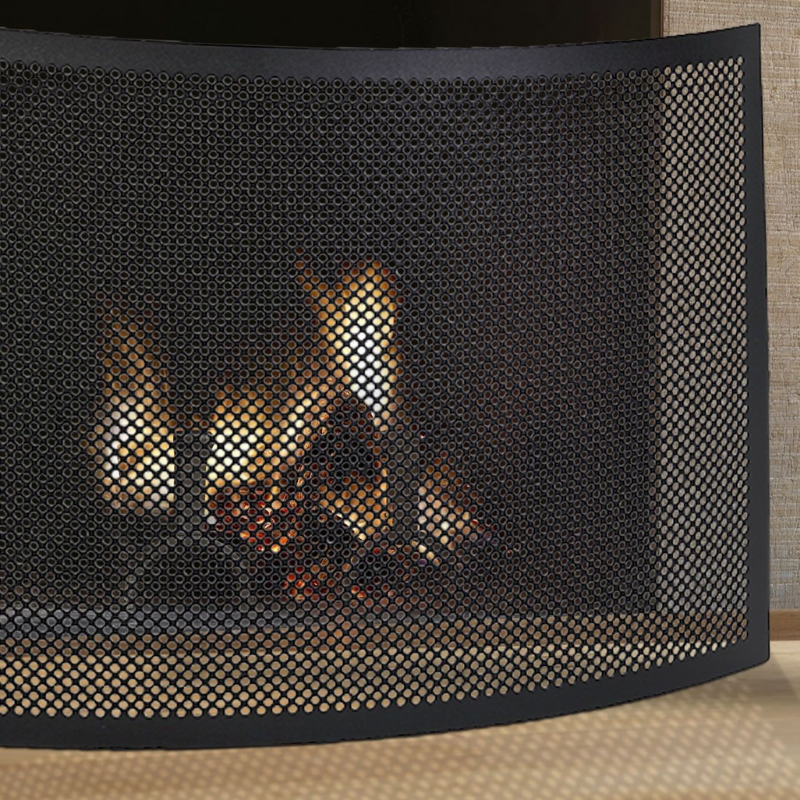 Pantalla de foc d'una sola peça Phoenix per a xemeneies i estufes de llenya - Capska