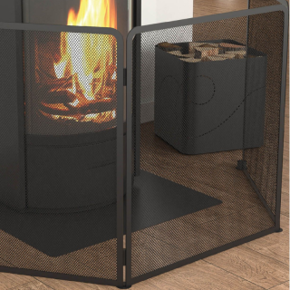 Terza Stove Protector for Fireplaces and Wood Stoves - Capska