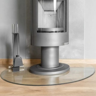 Piastra rotonda in vetro temperato per stufe Ø 100 cm - Capska