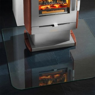 Square Glass Plate with 2 Rounded Corners 100x100cm - Capska