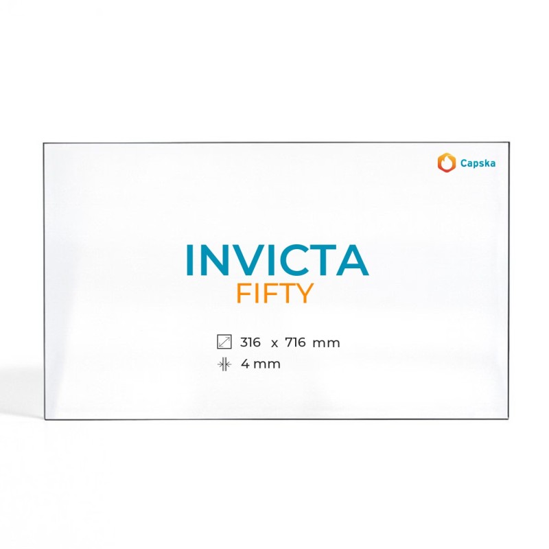 Vitre Invicta FIFTY - Verre Ovale pour poêle à bois