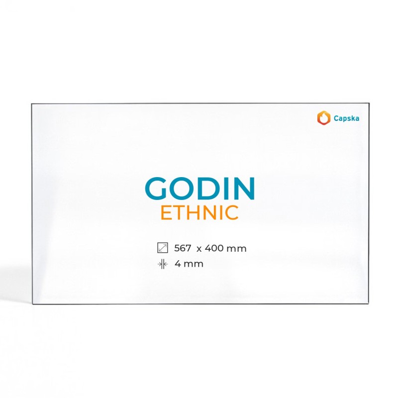 Vitre Godin ETHNIC - Verre Rectangle pour poêle à bois