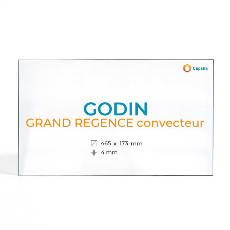 Godin GRAND REGENCE CONVECTEUR Glas - Rechteck Kaminglas für Kaminofen