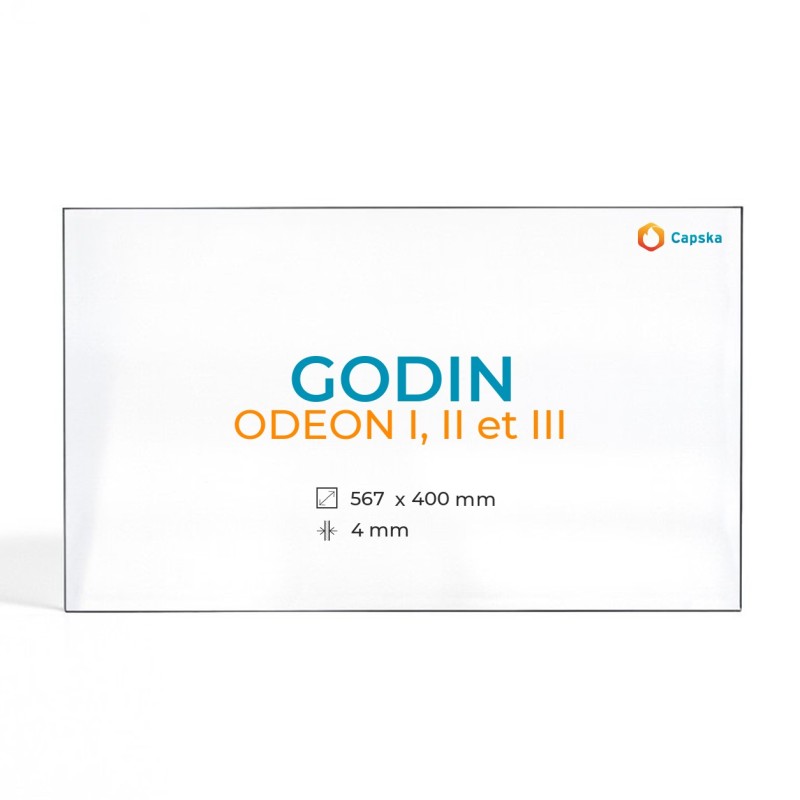 Vitre Godin ODEON I, II, III - Verre Rectangle pour poêle à bois