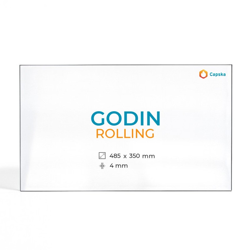 Godin ROLLING Glas - Rechteck Kaminglas für Kaminofen