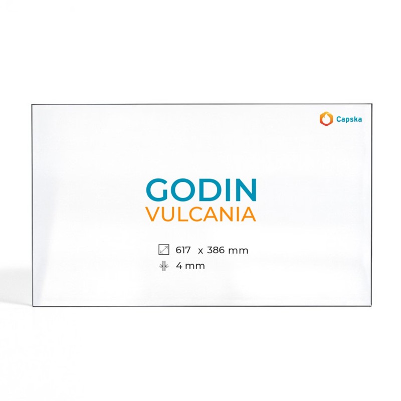 Godin VULCANIA Glass - Rectangular Panel for Wood Burning Stove