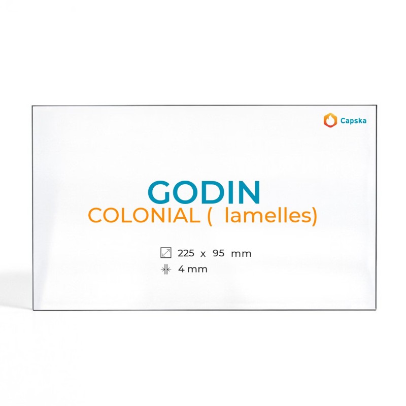 Vitre Godin COLONIAL (À LAMELLES) - Verre Rectangle pour poêle à bois