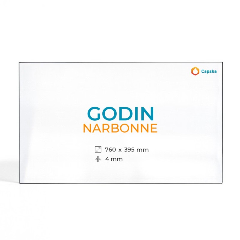 Godin NARBONNE Glas - Zwölfeck Kaminglas für Kaminofen