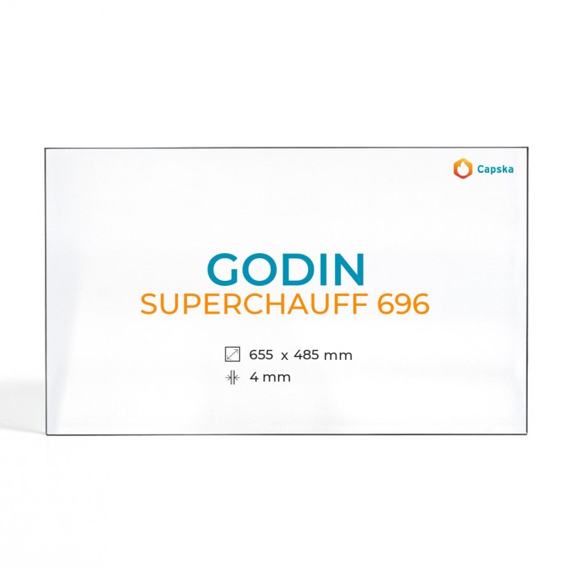 Vitre Godin SUPERCHAUFF 696 - Verre Rectangle pour insert