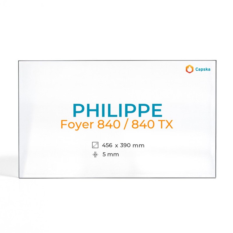 Cristall Philippe FOYER 840 / 840 TX - Vidre Rectangle per xemeneia