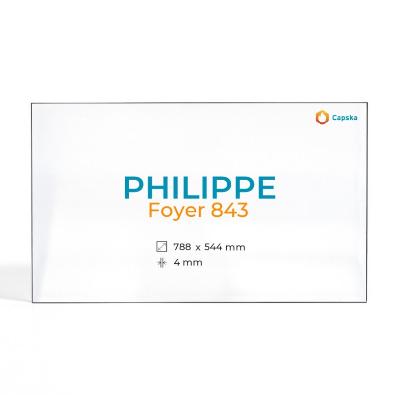 Philippe FOYER 843 Glas - Rechteck Kaminglas für Kaminofen