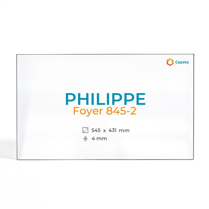 Vitre Philippe Foyer 845-2 545x431mm pour poêle à bois- Capska
