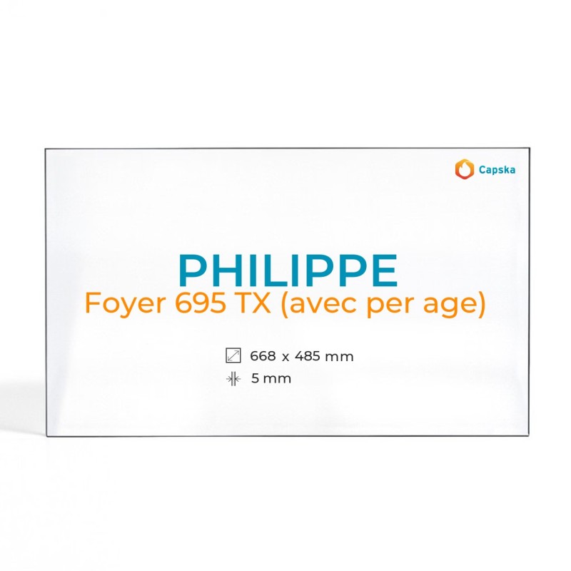 Philippe FOYER 695 TX Glass - Rectangular Pierced Glass Panel