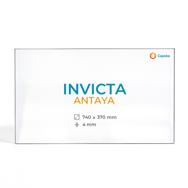 Vitre Invicta ANTAYA - Verre Rectangle pour poêle à bois