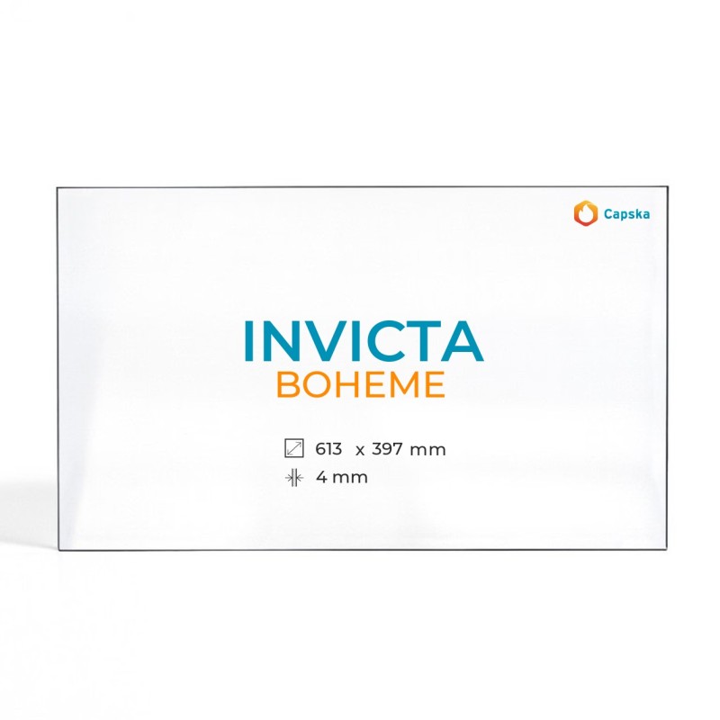 Invicta BOHEME Glas - Rechteck Kaminglas für Kaminofen