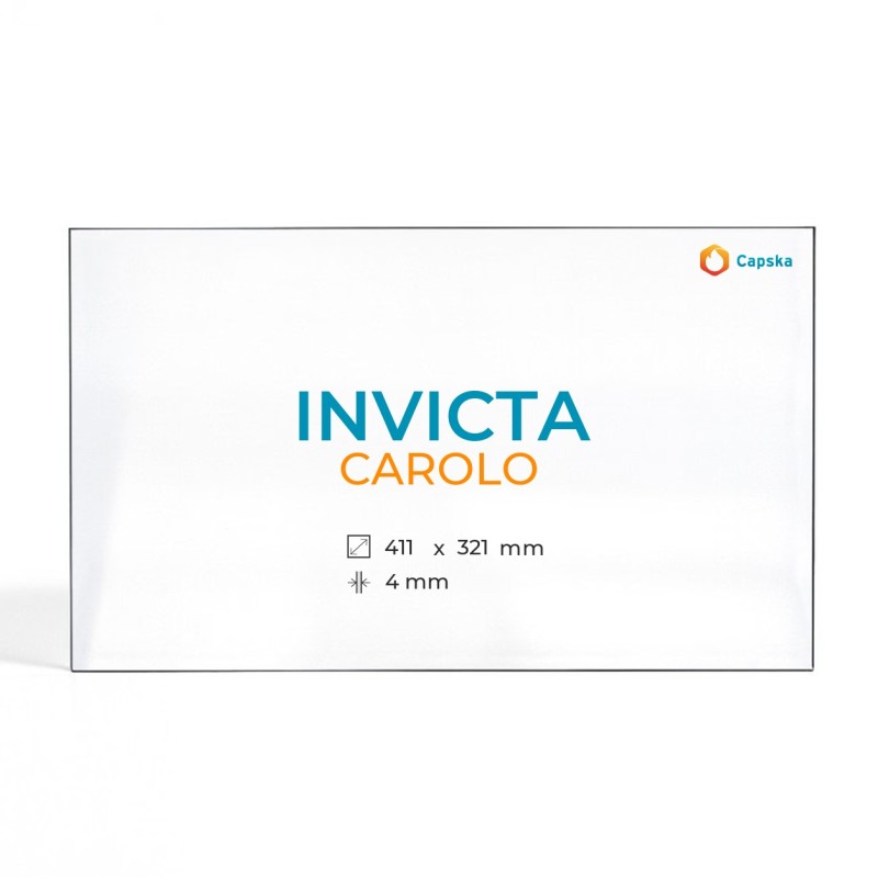 Cristall Invicta CAROLO - Vidre Rectangle per estufa de llenya