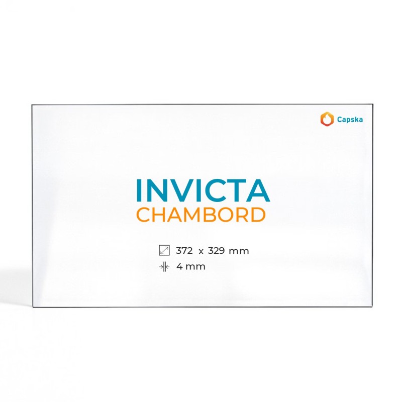 Invicta CHAMBORD Glass - Rectangular Panel for Wood Burning Stove