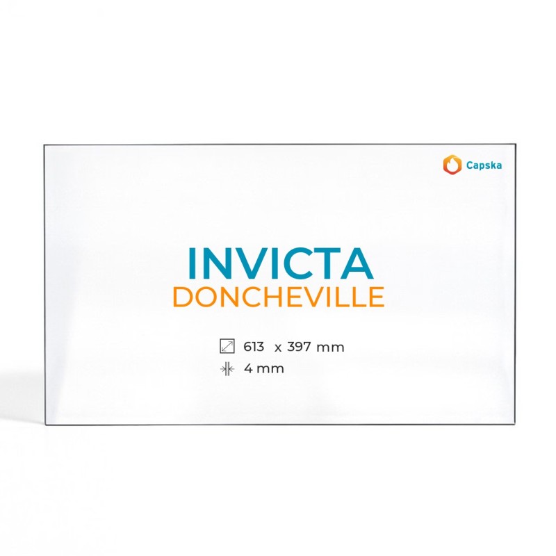 Invicta DONCHEVILLE Glas - Rechteck Kaminglas für Kaminofen